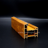 Golden Oak Black UPVC-Profile mit Holzfolie laminiert