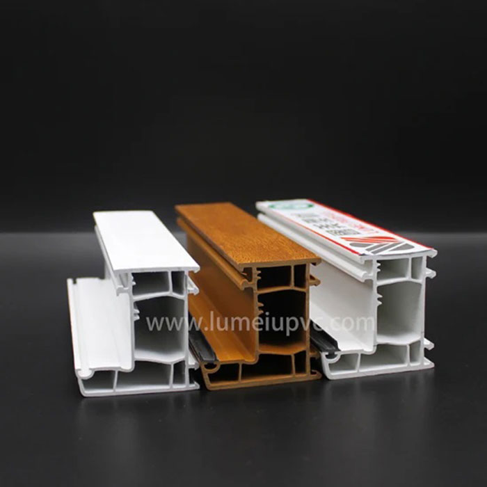 UV-Beständigkeit 60 mm Flügelrahmen-Serie PVC PVC-Fensterprofile